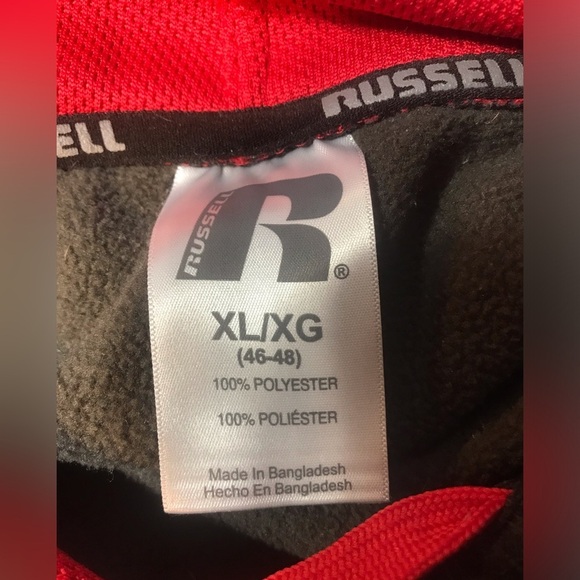 Georgia Bulldogs Russell XL Hoodie 100% Polyester - Picture 10 of 10